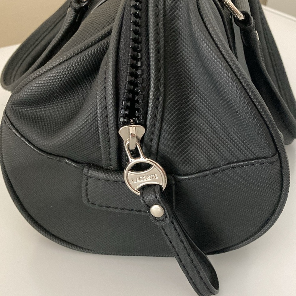 Lacoste Black Everday Bowling Bag Purse, EUC - Picture 3 of 9